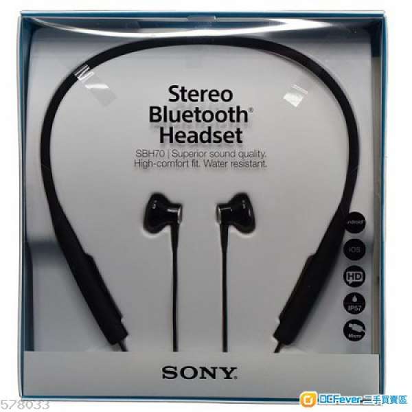 100%全新Sony SBH70 藍芽立體聲耳機 (黑色..)