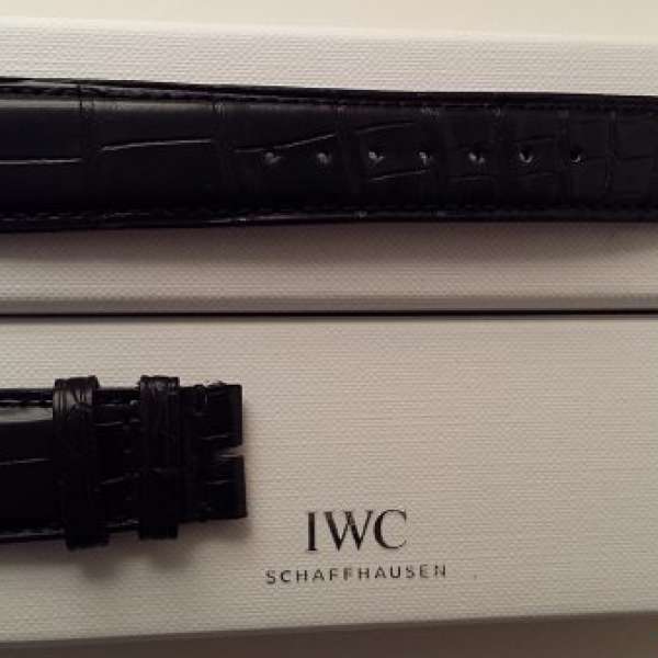 IWC 原裝 鱷魚皮錶帶 黑色