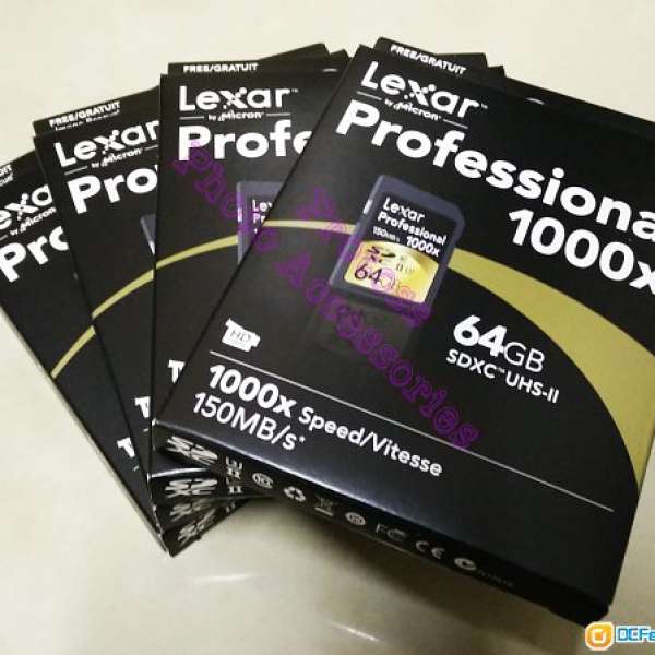 Lexar Professional 64GB 1000x 150mb/s SD Card 4K Movie *包郵