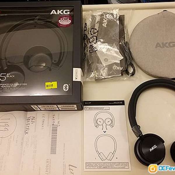 AKG Y45 無線藍芽 頭帶式耳筒 耳機 (黑色)