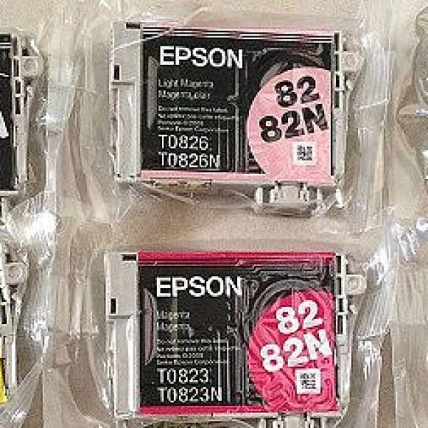 100% new Epson Ink T0821 / T0821N ( 82 / 82N ) 全新密封未開  (六色)原廠墨6色一套