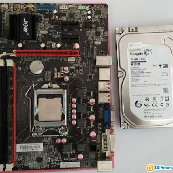 LGA1155 主機板/DDR3 1333 4G/i3-2100 CPU/ 1TB HDD