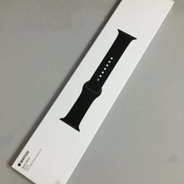 全新有盒 Apple Watch 42mm Sport Band Black 黑色 iPhone 錶帶 表帶