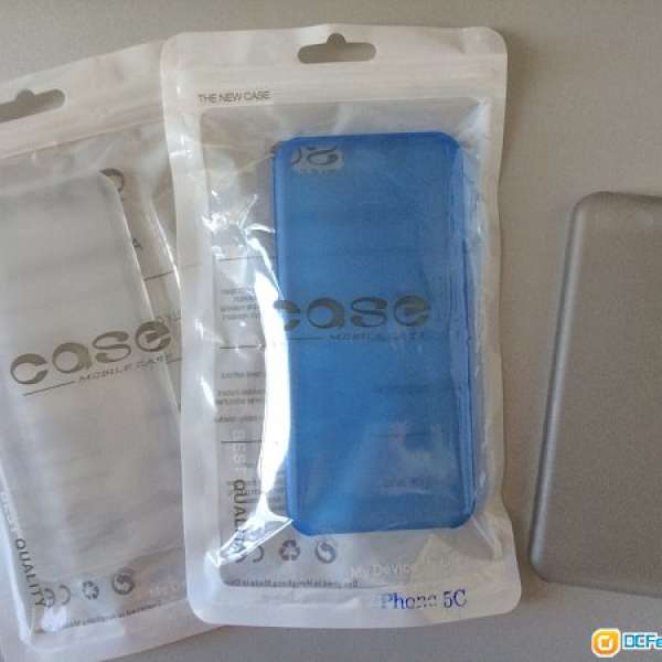 iPhone 5c 磨沙透明保護底蓋 (透明/藍/黑)