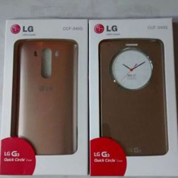 LG G3 100%全新 原廠正貨 金色Smartcover手機套及底殼