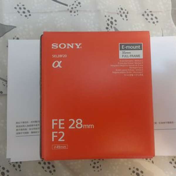 全新 Sony Sel 28mm f2 fe 28mm f2 鏡頭