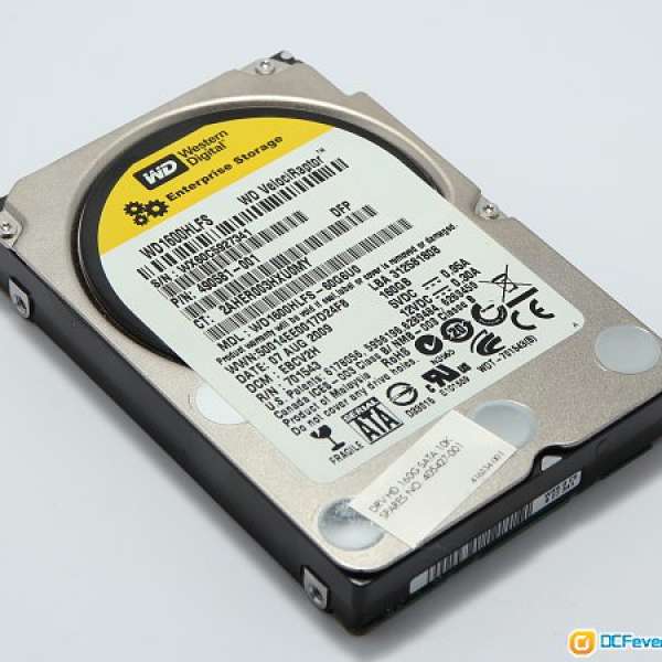 WD VelociRaptor 企業級 硬碟 160G , SATA 3G  一萬轉10K rpm 16M Cache