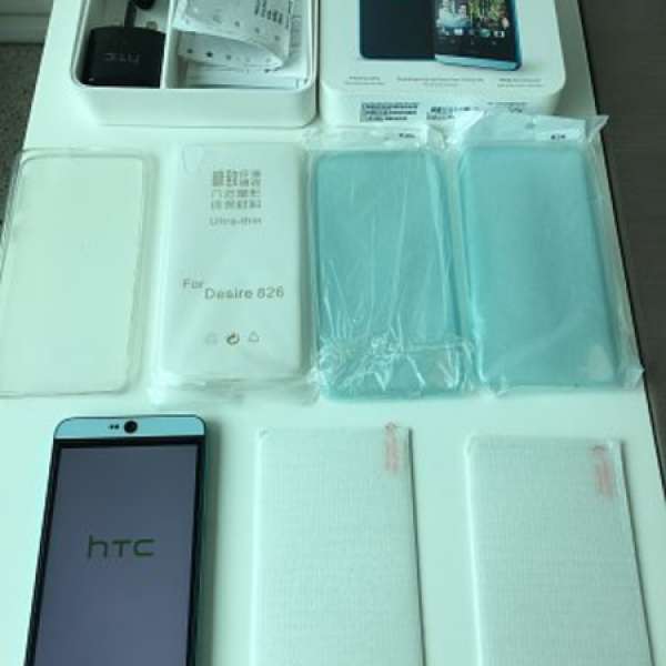 行貨藍色95%新 HTC desire826 有單 有盒，有火牛，齊件 dual sim