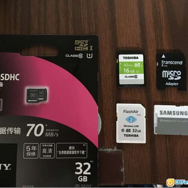 Micro SD card 128GB, 32GB/ SD Card 16GB/ FlashAir 32GB