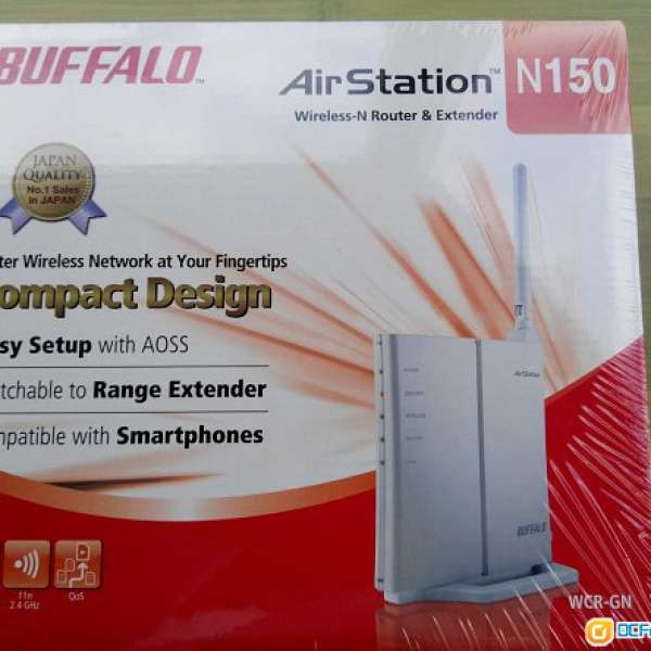 全新未開封 BUFFALO AirStation N150 Wireless-N Router & Extender WCR-GN