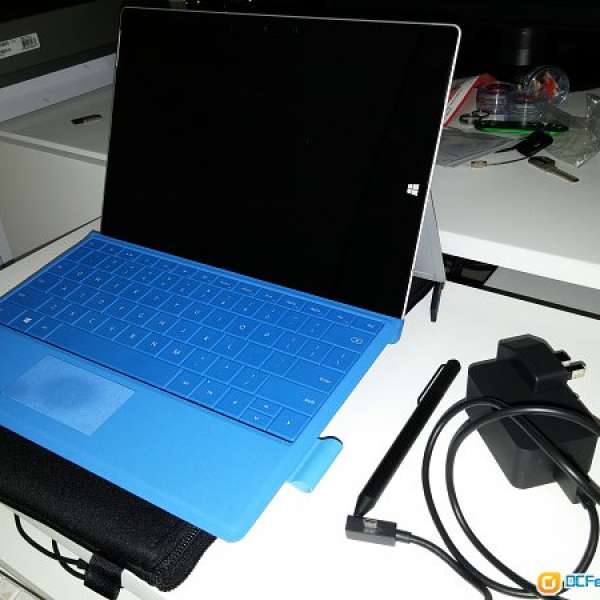 Microsoft surface 3 4G 128Gb 連藍色原廠keyboard cover+筆