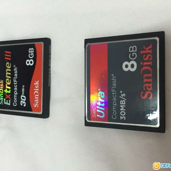 Sandisk 8gb CF card 30mb/s 兩張
