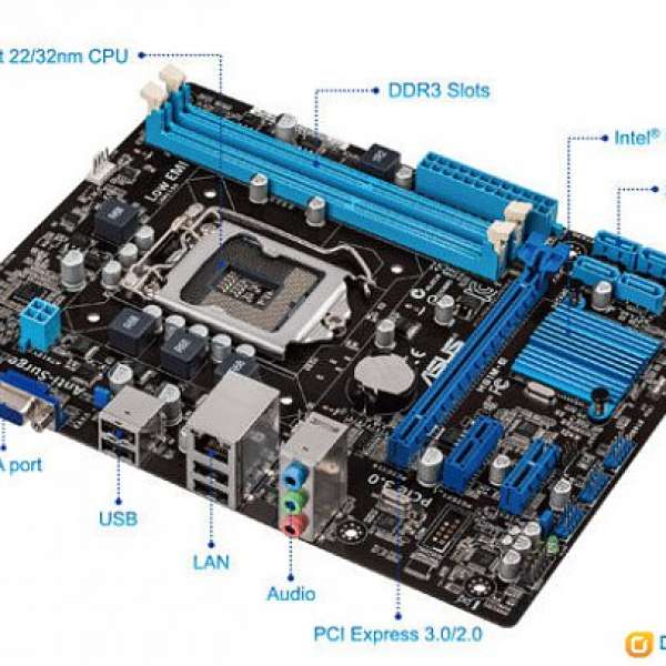 Intel i3-2130 , ASUS H61M-E mATX mainboard , 4 GB RAM DVD writer