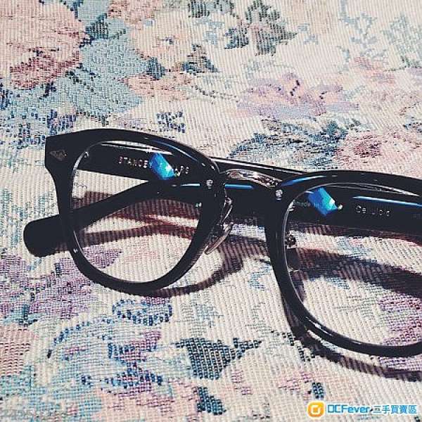 出售90%新中金設計日本手造眼鏡stancey ramars SR000 黑色 連鏡片$1200