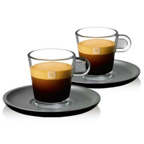 全新 Nespresso 玻璃濃縮咖啡杯 (一對)