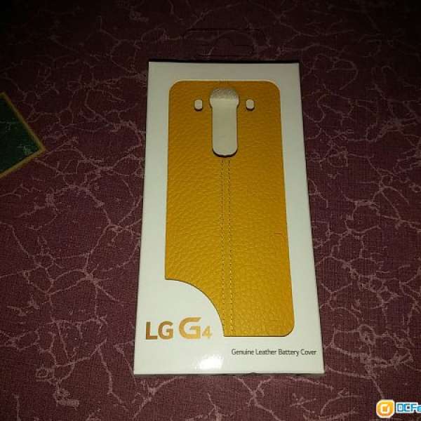 99% 新 LG G4 原裝真皮蓋 黃色