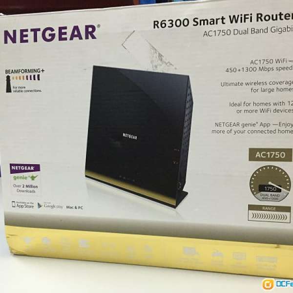 95% 新 Netgear R6300 AC1750 Smart WiFi Router 802.11ac Dual Band Gigabi