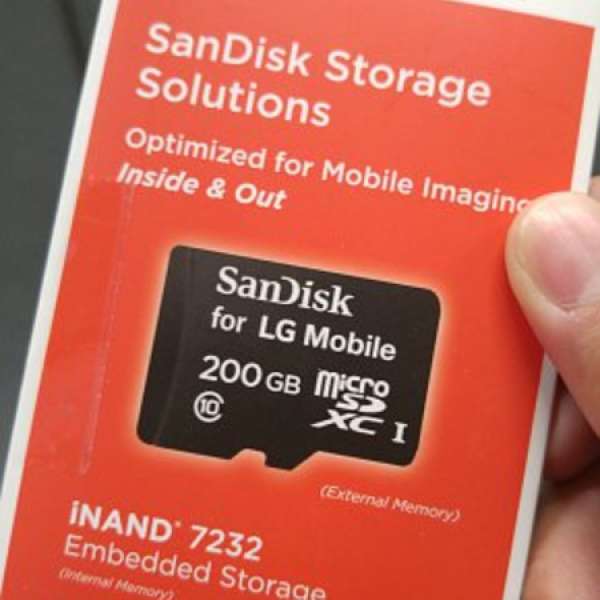 全新 LG V10 X SanDisk 200GB micro SD card