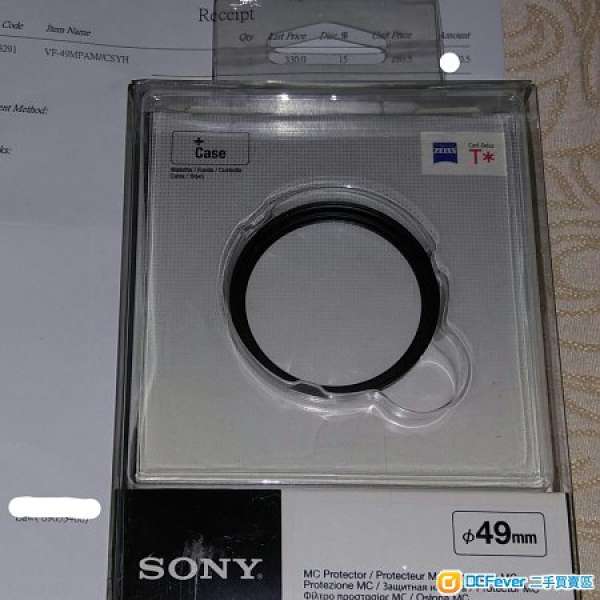 95%新 Sony VF-49MPAM 49mm MC Protecteur Filter薄框 鏡頭 濾鏡