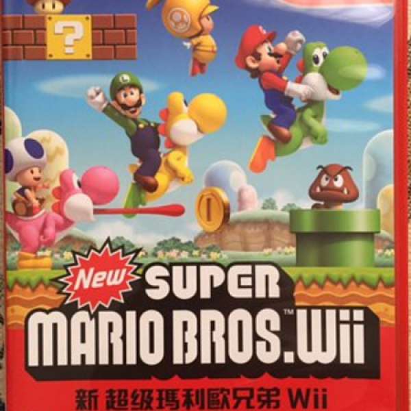 Super Mario Bros Wii, 原版Wii 遊戲, 無刮痕, 99%新