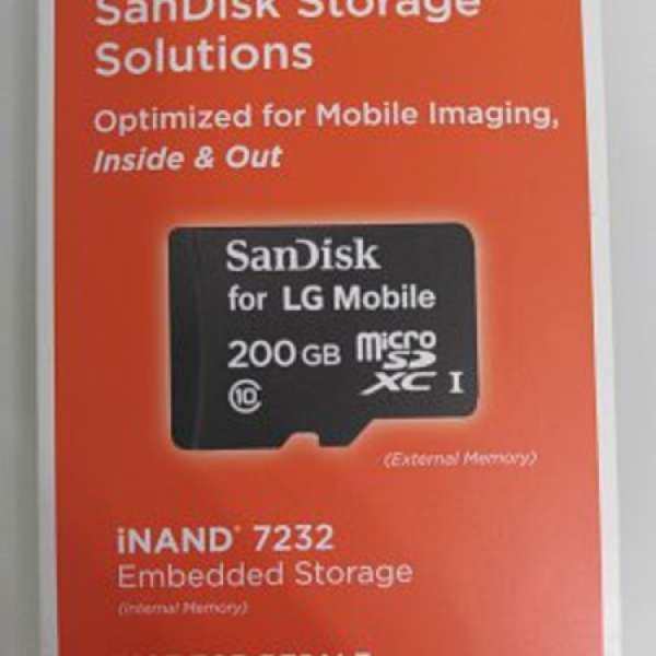 全新 Sandisk 200GB Micro-SD Card