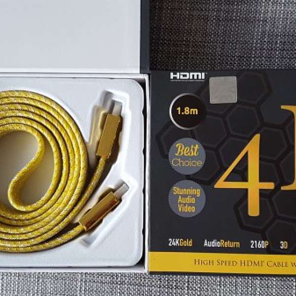 OnePad 4K 2160P 24KGold HDMI Cable (1.8m)