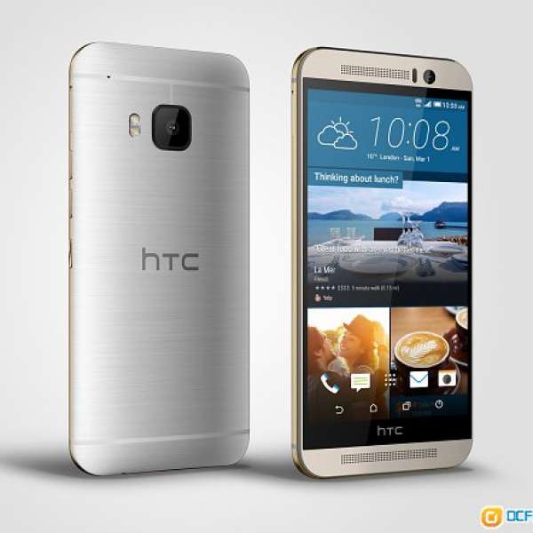 98% 新 HTC One M9 金銀色 衛訊行貨 全套有盒 連 Dot View Case 玻璃貼 包四邊軟套