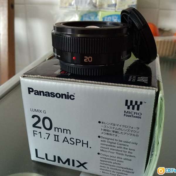 Panasonic LUMIX G 20mm / F1.7 II ASPH 黑色 行貨有長保用。