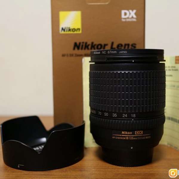 Nikon 18-135 f.5-5.6G IF-ED with Nikon 67mm NC filter