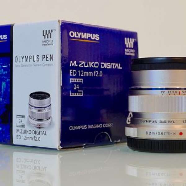 Olympus M.Zuiko Digital ED 12mm f2.0 （日本製造）送副廠hood & 2 filters