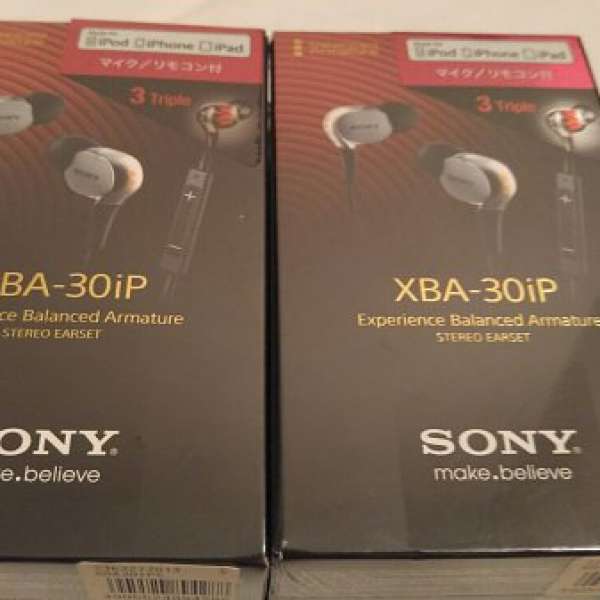 ***全新罕有*** Sony XBA-30ip 3單元 耳機 銀色(ip remote版）