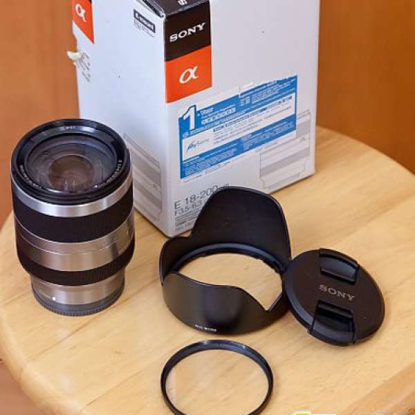 Sony SEL E 18-200mm F3.5-6.3 OSS for NEX 5, A6000 (銀色, 好銳利, 包filter)