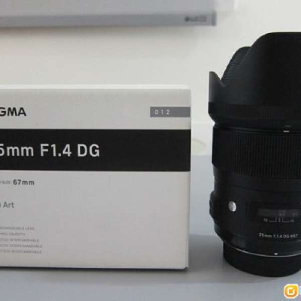 Sigma 35mm f1.4 DG Art 95%new 行貨有盒有單有保養 Nikon Mount