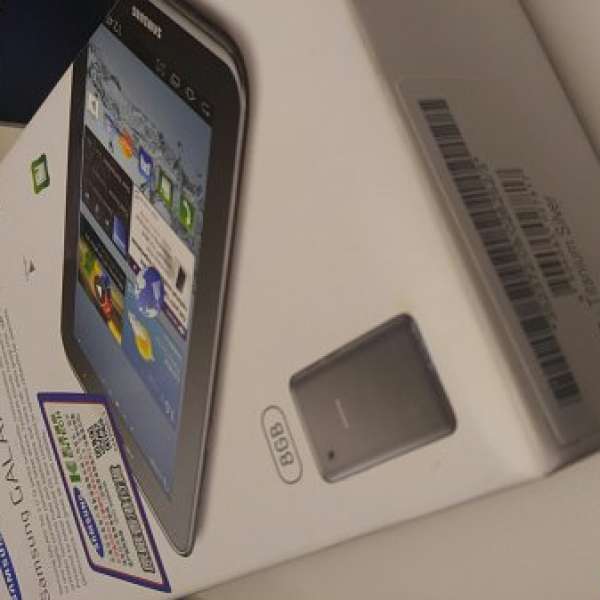 80% New 有盒Samsung Galaxy Tab 2 7.0 3G Titanum Silver 8GB