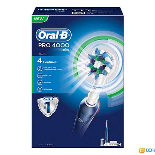 100% New Oral-B PRO 4000 CrossAction Electric Rechargeable Toothbrush