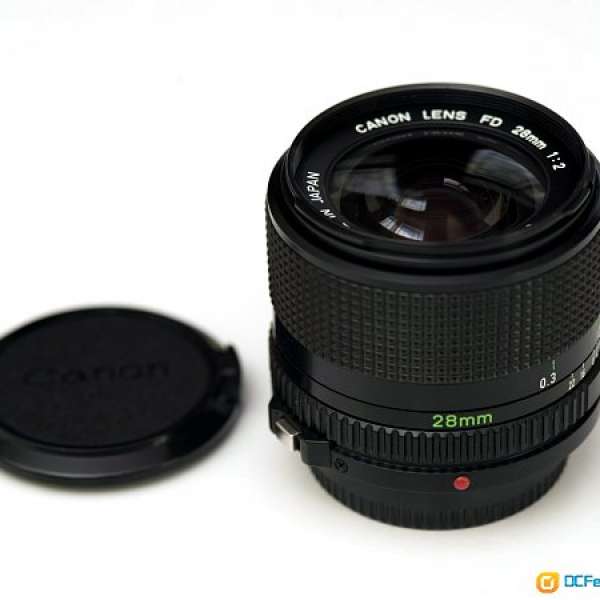 Canon FD 28mm F2 lens. Very good condition!