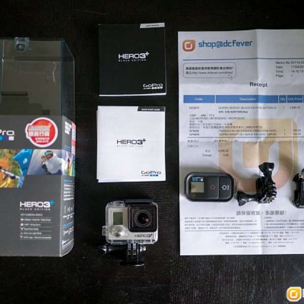 GoPro 3+ Black Edition- Full packing 95% new