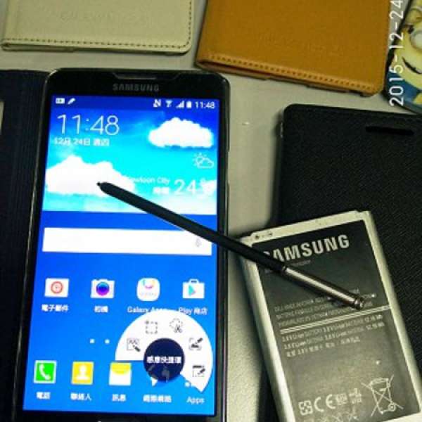 90%新 Samsung n9005 note 3 4g LTE，(送電池,送玻璃貼,送充電坐)