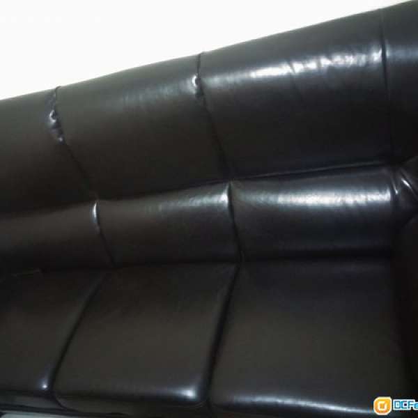 真皮 梳化 床 啡黑 leather sofa bed black brown