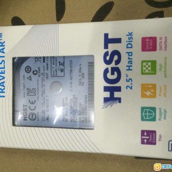 漢科行貨 HGST hitachi 7200rpm 全新返新1TB & 500GB notebook hard disk