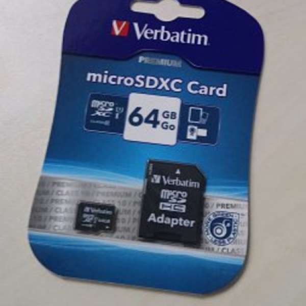 全新未開封 Verbatim 64GB Micro SD card