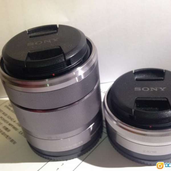 90% New Sony 16mm f/2.8 OR 18-55mm Lenses for NEX 3,5,6&7 Series