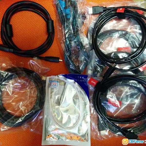 16條 99.9% NEW HDMI 線150元HKD 打包出售, 不散賣