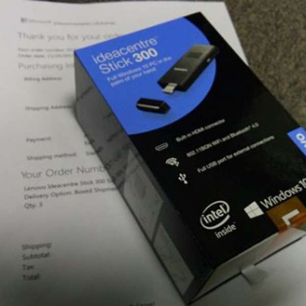 [半價出售] 100% 全新 Lenovo ideacentre Stick 300 HDMI 迷你電腦 (連 Win10)