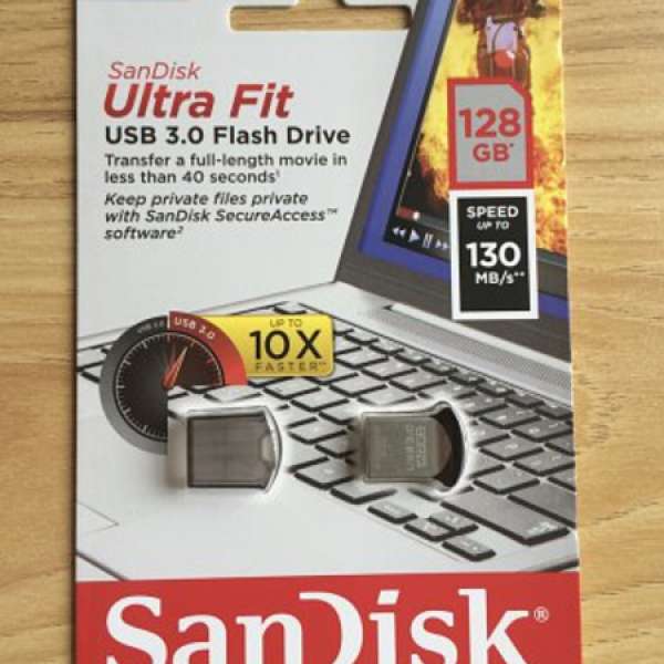 Sandisk SDCZ43 Ultra Fit 128GB USB3.0 thumb drive (SEP2015)