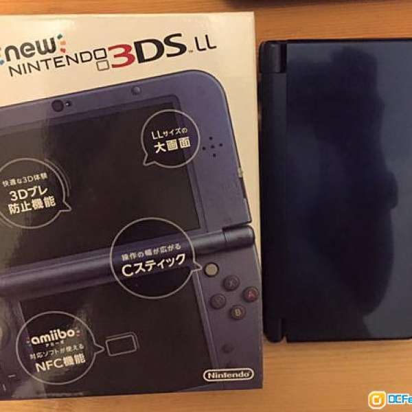 99%新 New 3DS LL 日版機 藍色, 連 任天堂大亂鬥 GAME