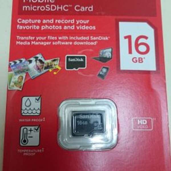 Sandisk 16GB Class 4 Micro SD,不連轉插