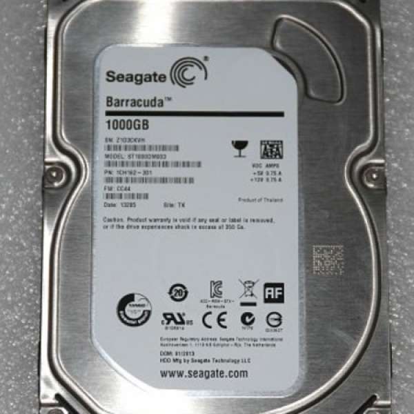 Seagate ST2000DM003 1TB 64MB SATA3 HDD, 代理VST保至2015年4月