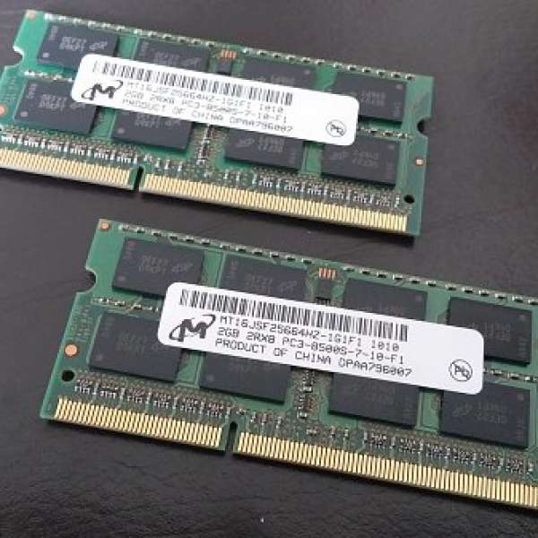 Notebook DDR3 2GB Ram x 2