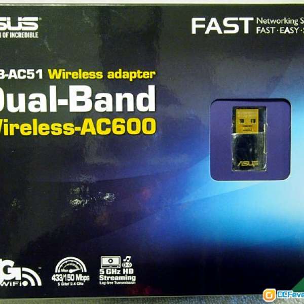 ASUS  AC51 802.11ac USB Wi-Fi 介面卡